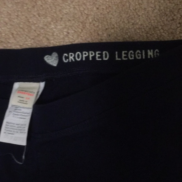 Crew Cuts Cropped Leggings Navy Blue - Picture 3 of 3